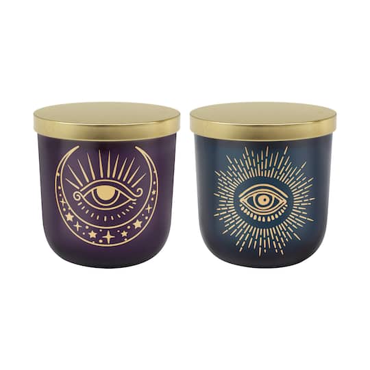 Assorted 10oz. Evil Eye Scented Glass Jar Candle with Lid, 1pc. by Ashland®